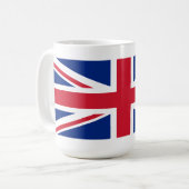 Britische Fahne Kaffee Tasse 15oz (Vorderseite Links)