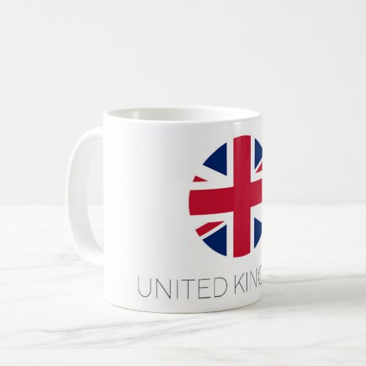 Britische Fahne Kaffee-Tasse Kaffeetasse (Vorderseite Links)