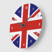 Britische Fahnenzeituhr mit Zahlen Große Wanduhr (Winkel)