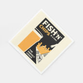 Britische Fische und Chips Serviette (Ecke)