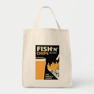 Britische Fische und Chips Tragetasche