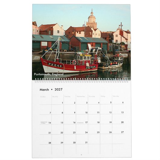 Britische Fischerboote - Kalender 2026 (Mär 2027)