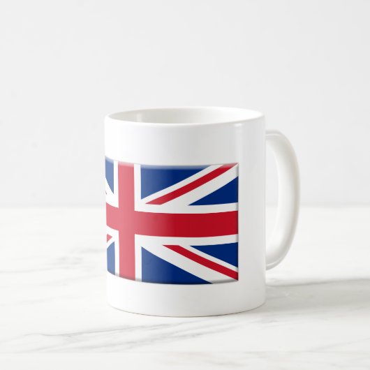 Britische Flagge abgeschrägt Kaffeetasse (VorderseiteRechts)