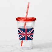 Britische Flagge Acryltrinkbecher (Rückseite)