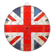 Britische Flagge - altes Dartboard