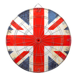 Britische Flagge - altes Dartboard Dartscheibe