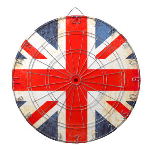 Britische Flagge - altes Dartboard Dartscheibe