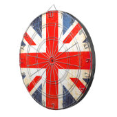 Britische Flagge - altes Dartboard Dartscheibe (Vorderseite rechts)