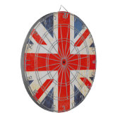 Britische Flagge - altes Dartboard Dartscheibe (Vorderseite Links)