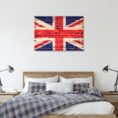 Britische Flagge an einer Ziegelmauer Leinwanddruck (Insitu (Schlafzimmer))