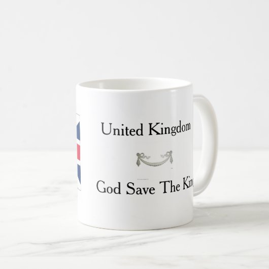 Britische Flagge Anpassbare Tee/Kaffee-Tasse Kaffeetasse (VorderseiteRechts)