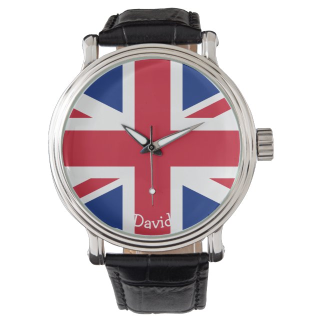 Britische Flagge Armbanduhr (Vorderseite)