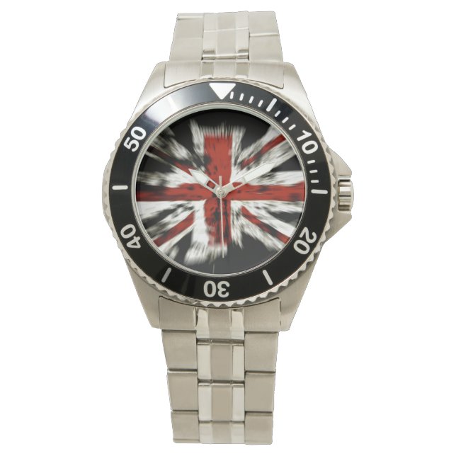 Britische Flagge Armbanduhr (Vorderseite)
