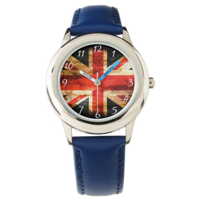 Britische Flagge Armbanduhr (Vorderseite)