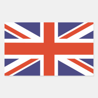 Britische Flagge-Aufkleber Rechteckiger Aufkleber