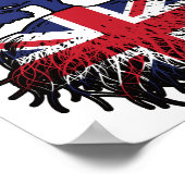 Britische Flagge Australiens Treots Poster (Ecke)