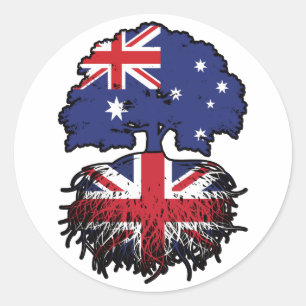 Britische Flagge Australiens Treots Runder Aufkleber