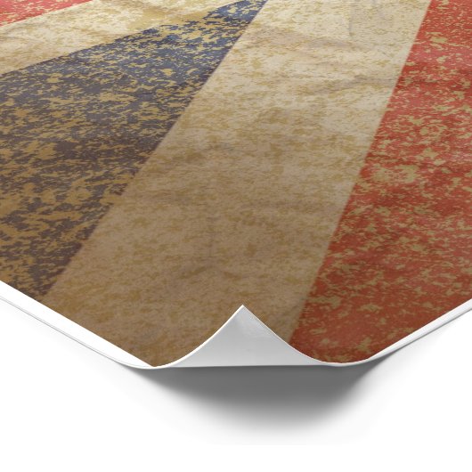 Britische Flagge beunruhigt Poster (Ecke)