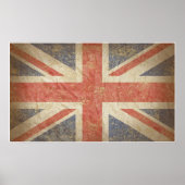 Britische Flagge beunruhigt Poster (Vorne)
