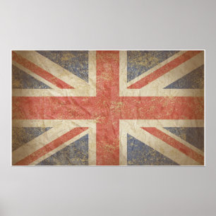 Britische Flagge beunruhigt Poster