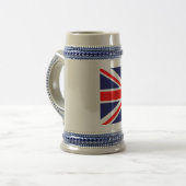 Britische Flagge Bierglas (Vorderseite Links)
