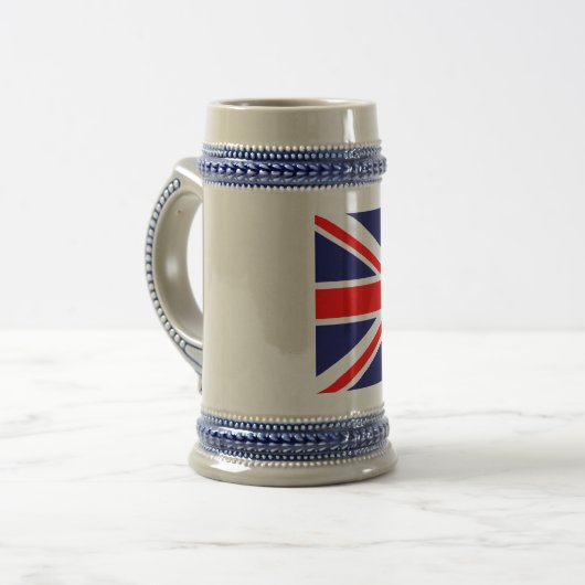 Britische Flagge Bierglas (Vorderseite Links)