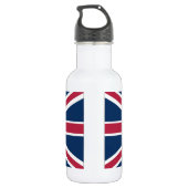 Britische Flagge Edelstahlflasche (Rückseite)