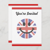 Britische Flagge Einladung (Vorne/Hinten)