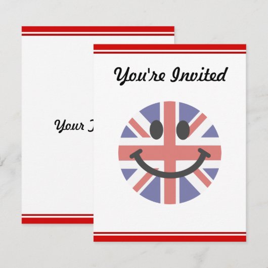 Britische Flagge Einladung (Vorne/Hinten)
