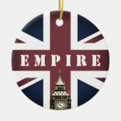 Britische Flagge, Empire, Vereinigtes Königreich,  Keramik Ornament (Vorne)