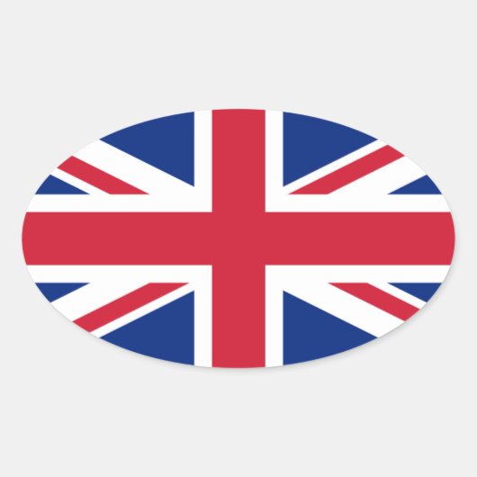 Britische Flagge, Flagge Nordirlands Ovaler Aufkleber (Vorderseite)