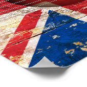 Britische Flagge für alte akustische Gitarre Poster (Ecke)