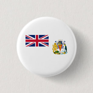 Britische Flagge für das Antarktis-Gebiet Button