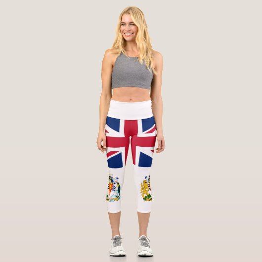 Britische Flagge für das Antarktis-Gebiet Capri Leggings (Vorderseite)