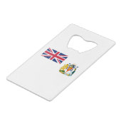 Britische Flagge für das Antarktis-Gebiet Geldbeutel Flaschenöffner (Vorderseite Schrägansicht)