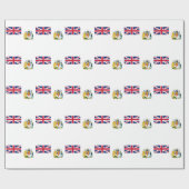 Britische Flagge für das Antarktis-Gebiet Geschenkpapier (Flach)