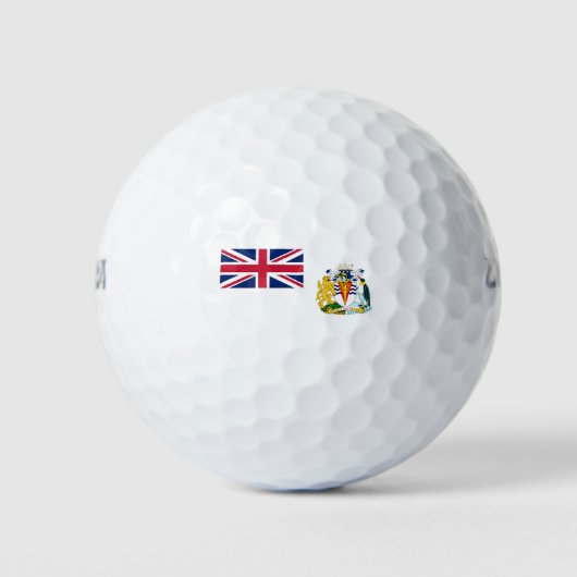 Britische Flagge für das Antarktis-Gebiet Golfball (Vorderseite)