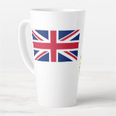 Britische Flagge für das Antarktis-Gebiet Milchtasse (Linke Ecke)