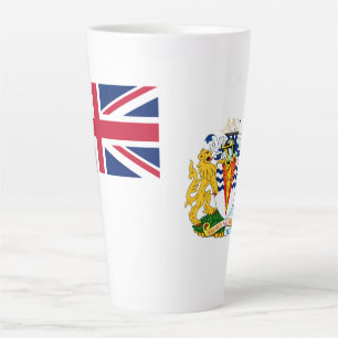 Britische Flagge für das Antarktis-Gebiet Milchtasse