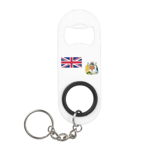 Britische Flagge für das Antarktis-Gebiet Mini Flaschenöffner (Vorderseite)