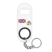 Britische Flagge für das Antarktis-Gebiet Mini Flaschenöffner (Rückseite)