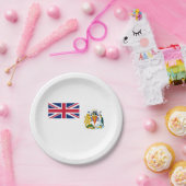 Britische Flagge für das Antarktis-Gebiet Pappteller (Party)