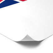 Britische Flagge für das Antarktis-Gebiet Poster (Ecke)