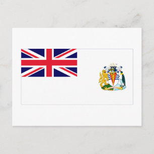 Britische Flagge für das Antarktis-Gebiet Postkarte
