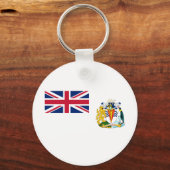 Britische Flagge für das Antarktis-Gebiet Schlüsselanhänger (Rückseite)