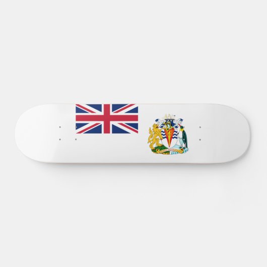 Britische Flagge für das Antarktis-Gebiet Skateboard (Horizontal)