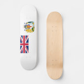 Britische Flagge für das Antarktis-Gebiet Skateboard (Vorderseite)