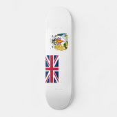 Britische Flagge für das Antarktis-Gebiet Skateboard (Vorderseite)