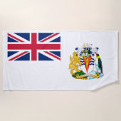 Britische Flagge für das Antarktis-Gebiet Strandtuch (Vorderseite)