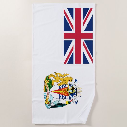 Britische Flagge für das Antarktis-Gebiet Strandtuch (Vorderseite)